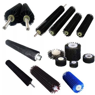 Custom Industrial Conveyor Cylinder Nylon Roller Brush For Cleaning