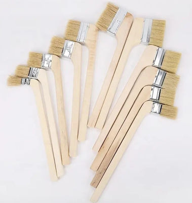 Industrial Grade Curved Handle Paint Brush 1.0inch-4inch Long Wooden Bent Head for Dust Sweeping Boat Painting