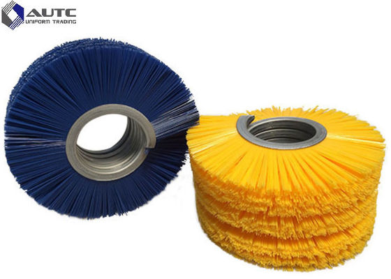 Flexible Spiral Brush Industrial Cleaning Nylon Roller Black White Aluminum Base