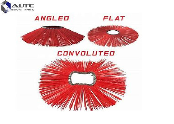 300*80mm PP with Steel Ring Wafer Brush Street  Road Snow Cleaning Brush Rotary Snow Brush With Multi Color
