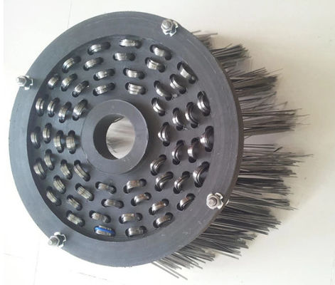 400*100mm Steel Wire Rotary Side Brush For Johnston Sweeper Steel Wire Gutter Broom Side Broom