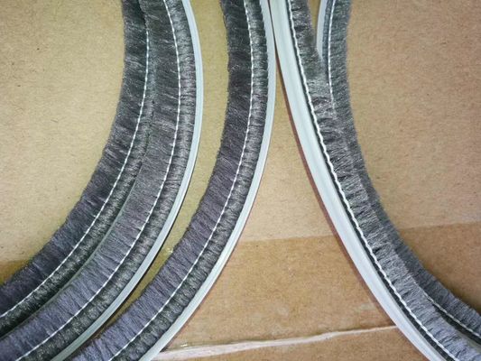 4mm Plastic Based Flexible Silicone  Metal Channel Strip Brushes